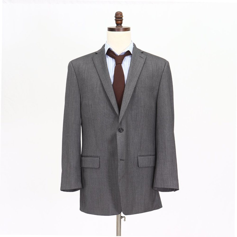Michael Kors 44R Gray Solid 2-Button Sport Coat Blazer Jacket O013
